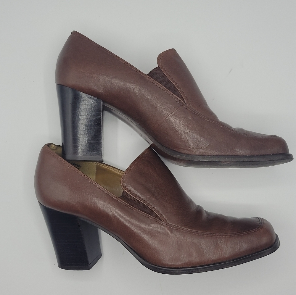 Etienne Aigner all leather upper sterling heels size 5 1/2 M - Picture 6 of 14